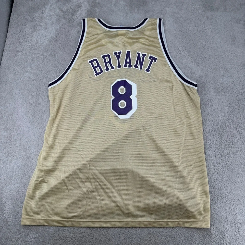 Vintage NWT Champion Gold Mens Kobe Bryant Lakers Jersey XXL Gold RARE